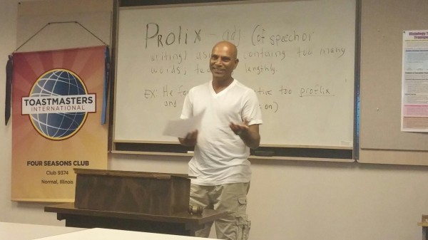 Jayesh at Four Seasons Toastmasters